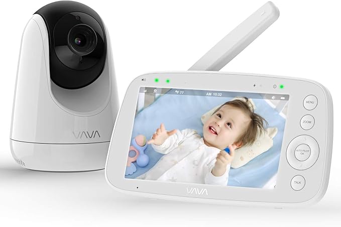VAVA Baby Monitor 5" HD Display Video With Camera Audio IPS Screen Night Vision