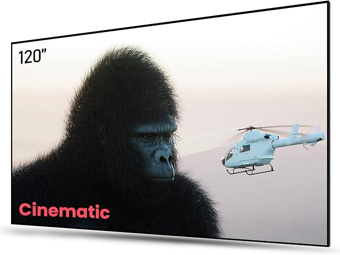 Awol Vision ALR-C120 Cinematic 60.0 x 105.4" ALR UST Fixed Frame Projection Screen, 16:9, 120"