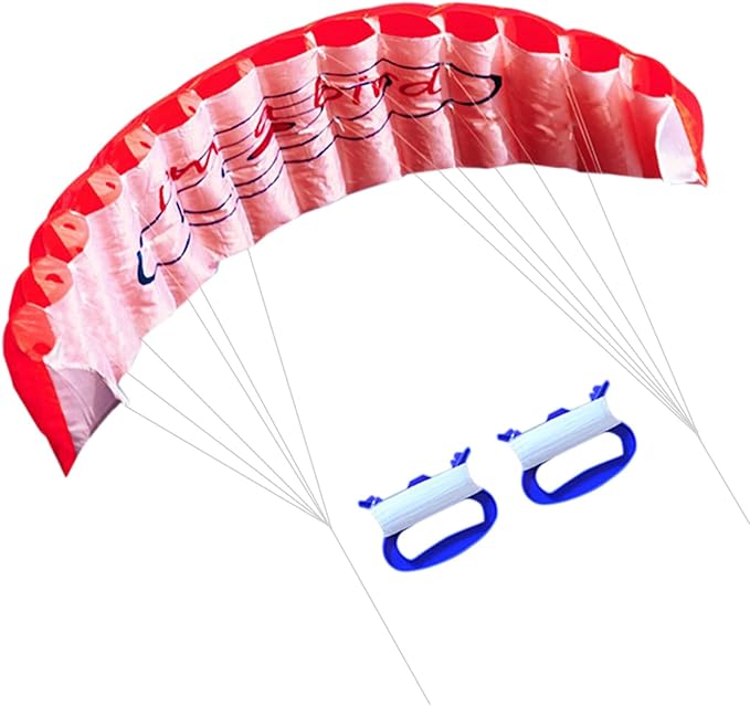 1.4m Colorful Double Flying Line Wing Kite Stunt Power Kite Soft Giant Flying Kite Sports Beach Kite