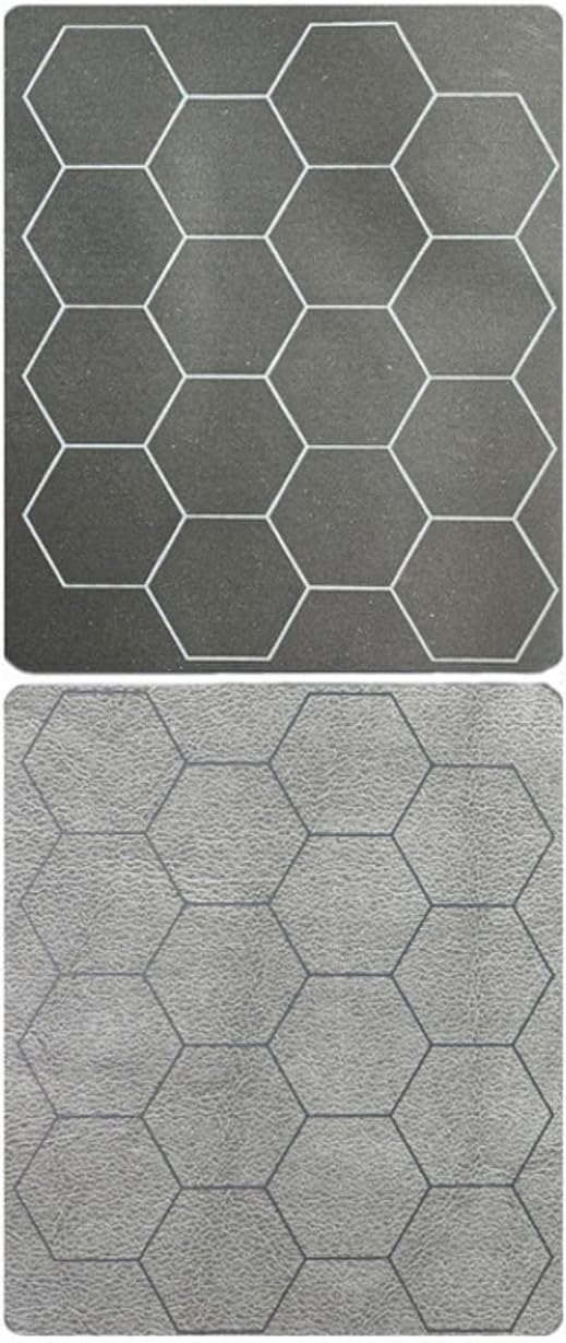 Chessex - CHX 97680 Reversible Megamat 1" Hexes black-grey (34 ½ x 48)