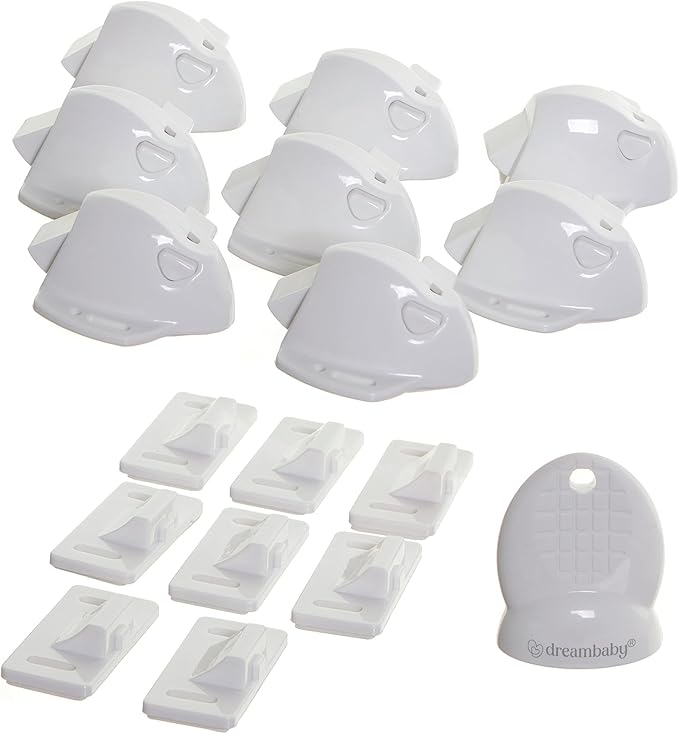 Dreambaby Adhesive Mag Lock 8 Locks & 1 Key