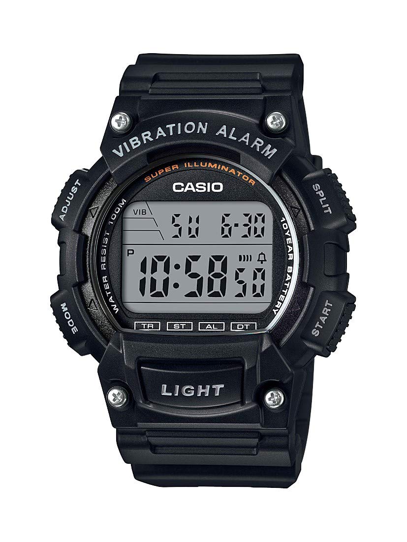 Casio Men's Sport Digital Watch With Vibration Alarm, Black