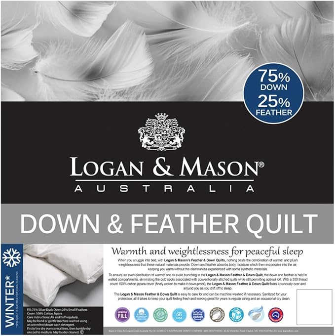 Logan & Mason 75/25 Duck Down and Feather Quilt | Super King