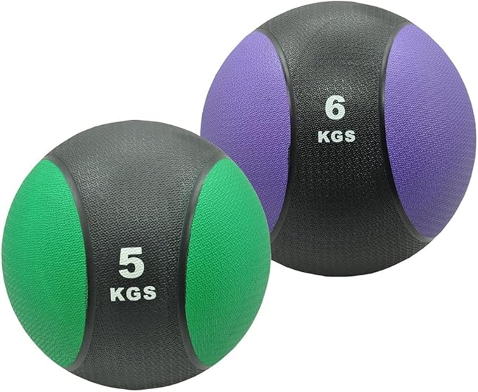 5kg + 6kg Commercial Rubber Medicine Ball Set / Gym Fitness Fit Exercise Ball