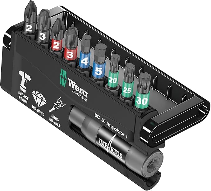 Wera 05057680001 Bit-Check 10 Impaktor 1 Bits-assortment