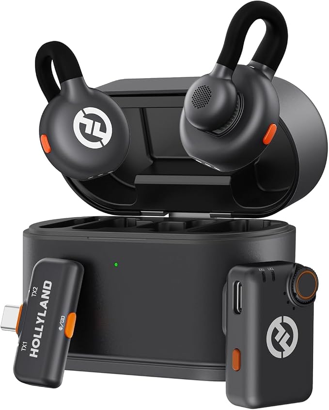 Hollyland LARK M2S Mini Combo 2-Person Wireless Microphone System for Cameras and USB-C Mobile Devices