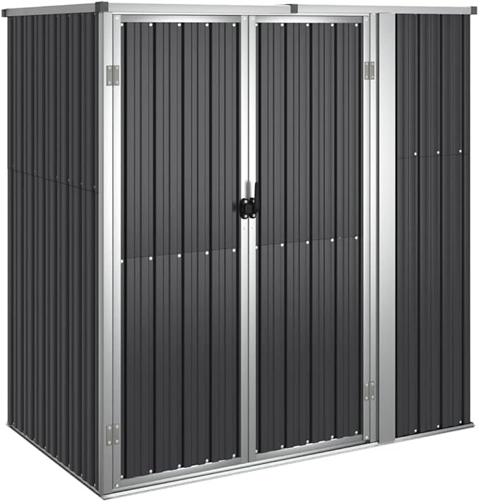 Garden Tool Shed Anthracite 161x89x161 cm Galvanised Steel
