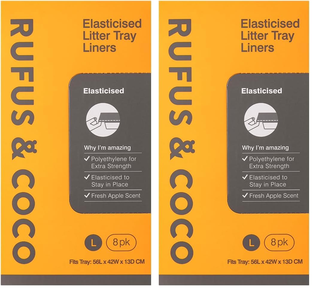 Rufus & Coco Elasticised Litter Tray Liners Large 20 Pack