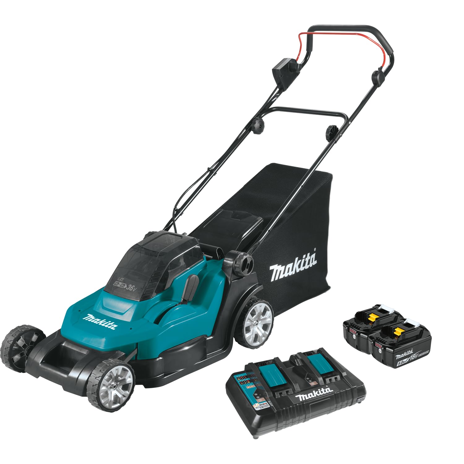 Makita 36V 2 x 5.0Ah Lawn Mower Kit 430mm DLM432PT2