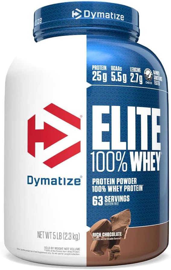 Dymatize Nutrition Elite Whey Protein, Vanilla - 5 lb bottle