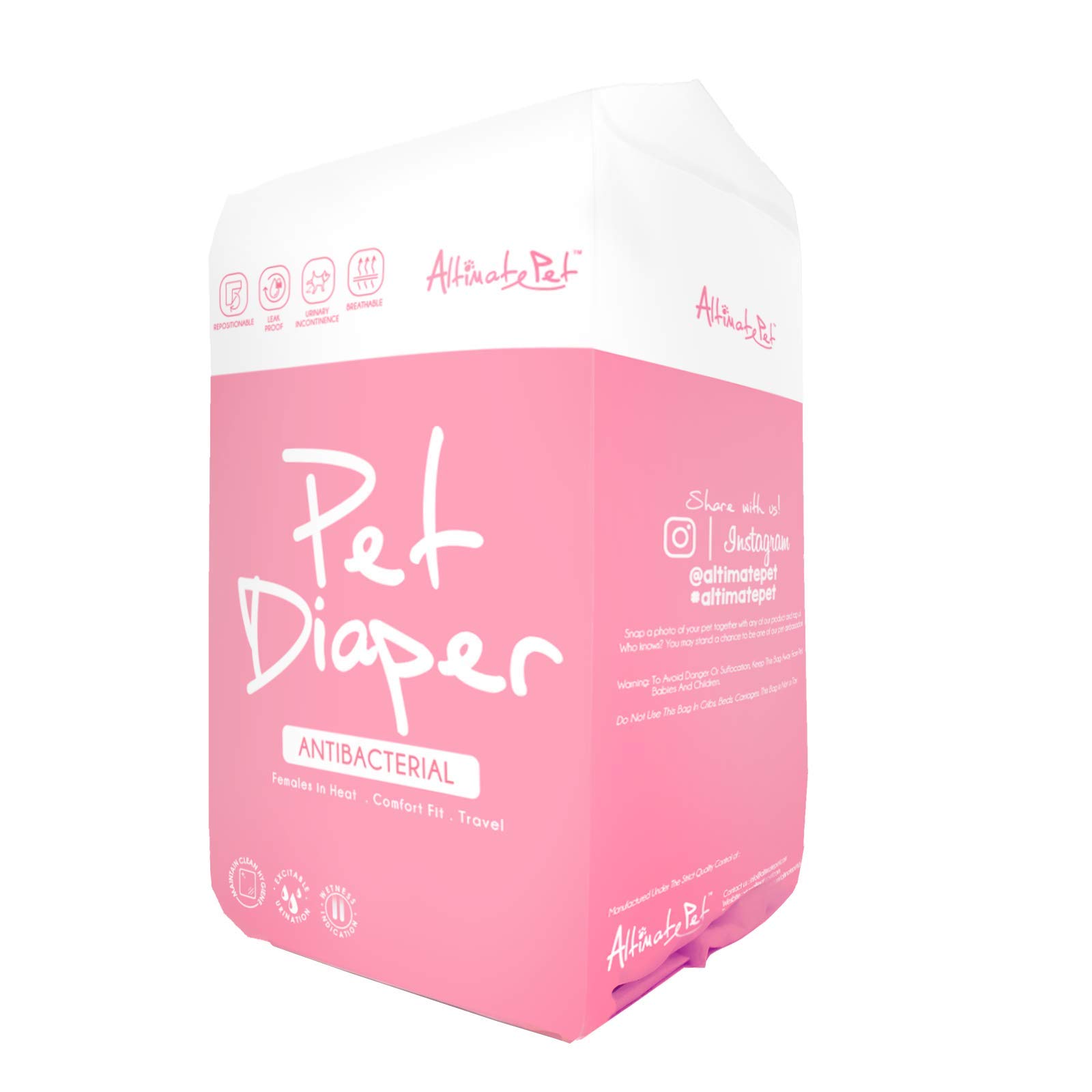 Altimate Pet Diapers Small 29-32 x 45cm 18pk