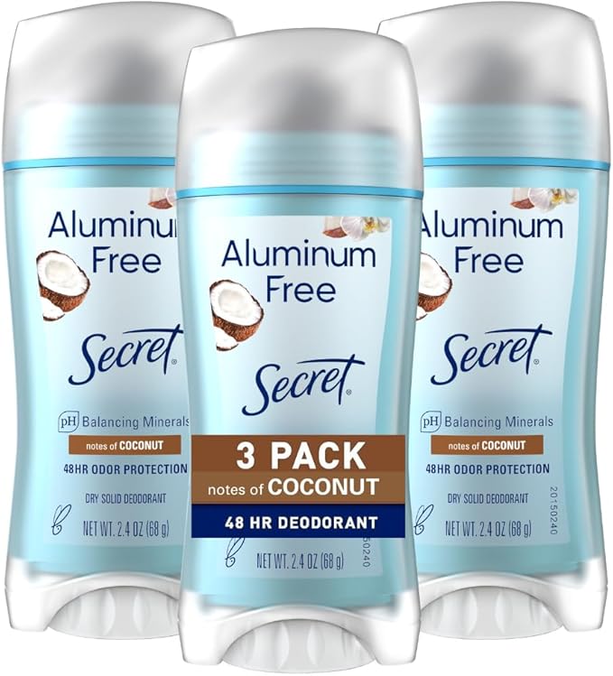 Secret, Aluminum Free Deodorant, Real Coconut, 2.4 oz (68 g)