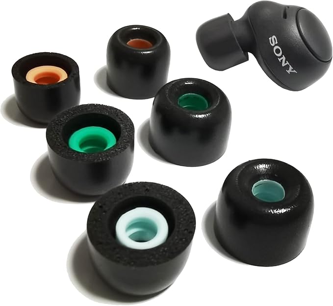 Luckvan Memory Foam Eartips for Sony WF-C500/LinkBuds S Earbuds Tips Sony WF-1000XM4/1000XM3 WF-SP900 WF-XB700 Wi-1000x Fit Charging Case 3 Pairs