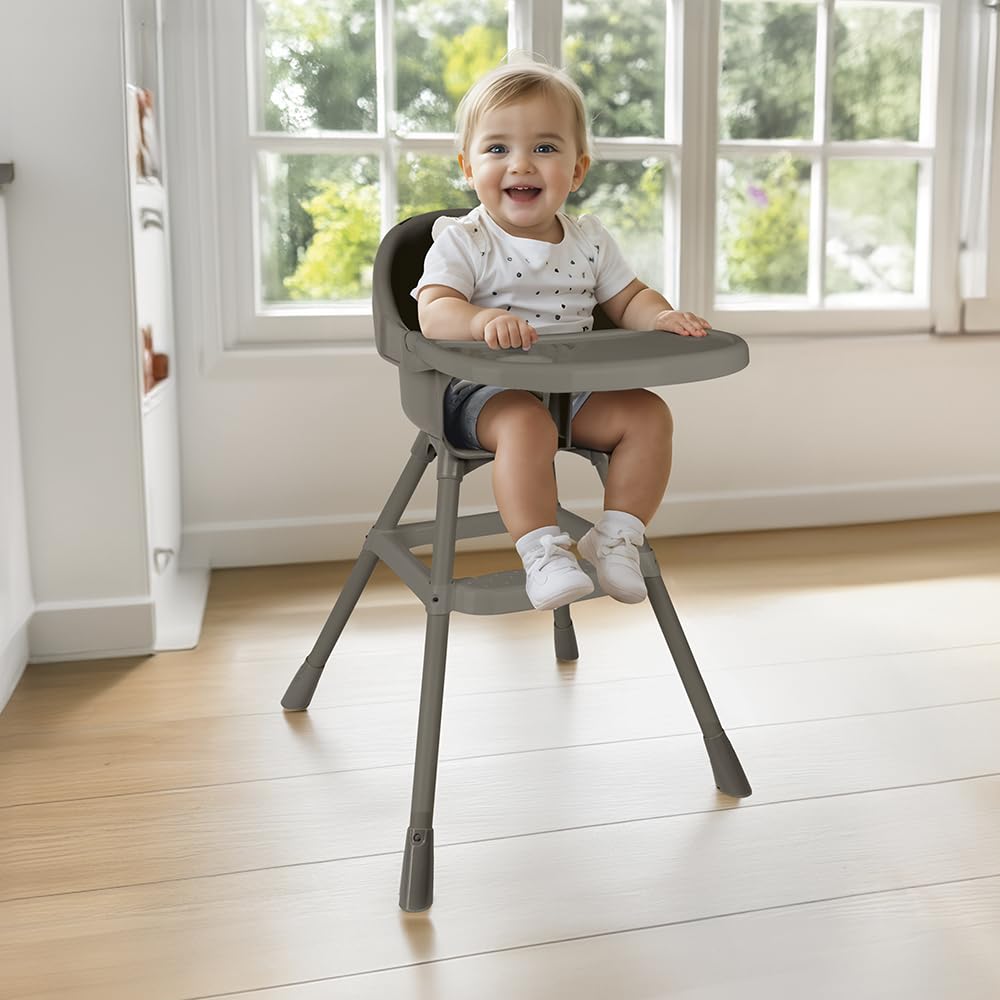 Dolu High Chair White and Grey