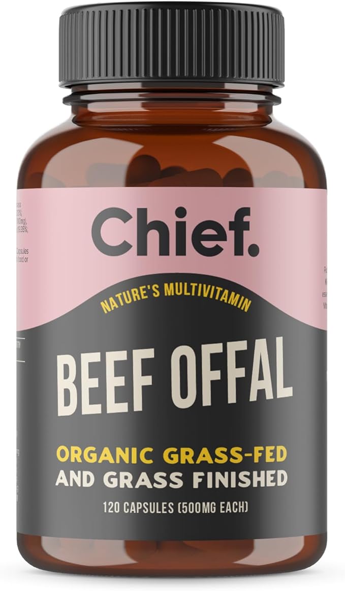 Organic Beef Offal 120 Capsules | Natural Multivitamin | Chief Nutrition