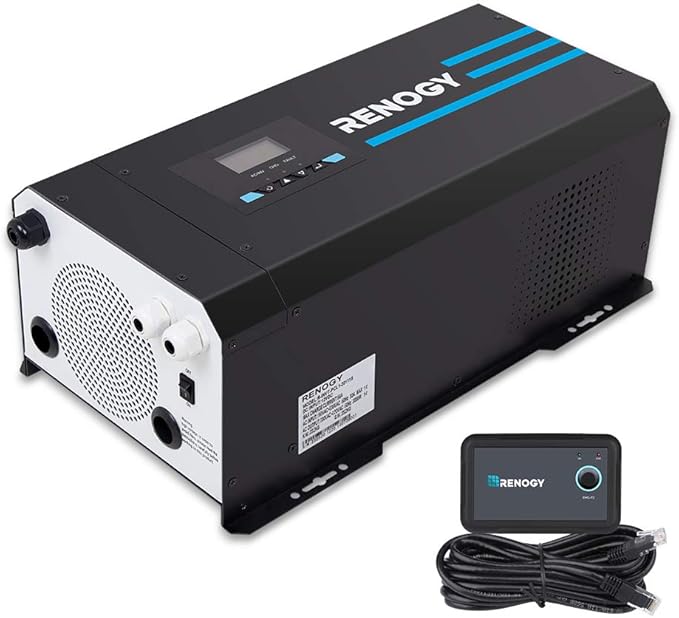Renogy 2000W 12V Pure Sine Wave Inverter Charger With LCD