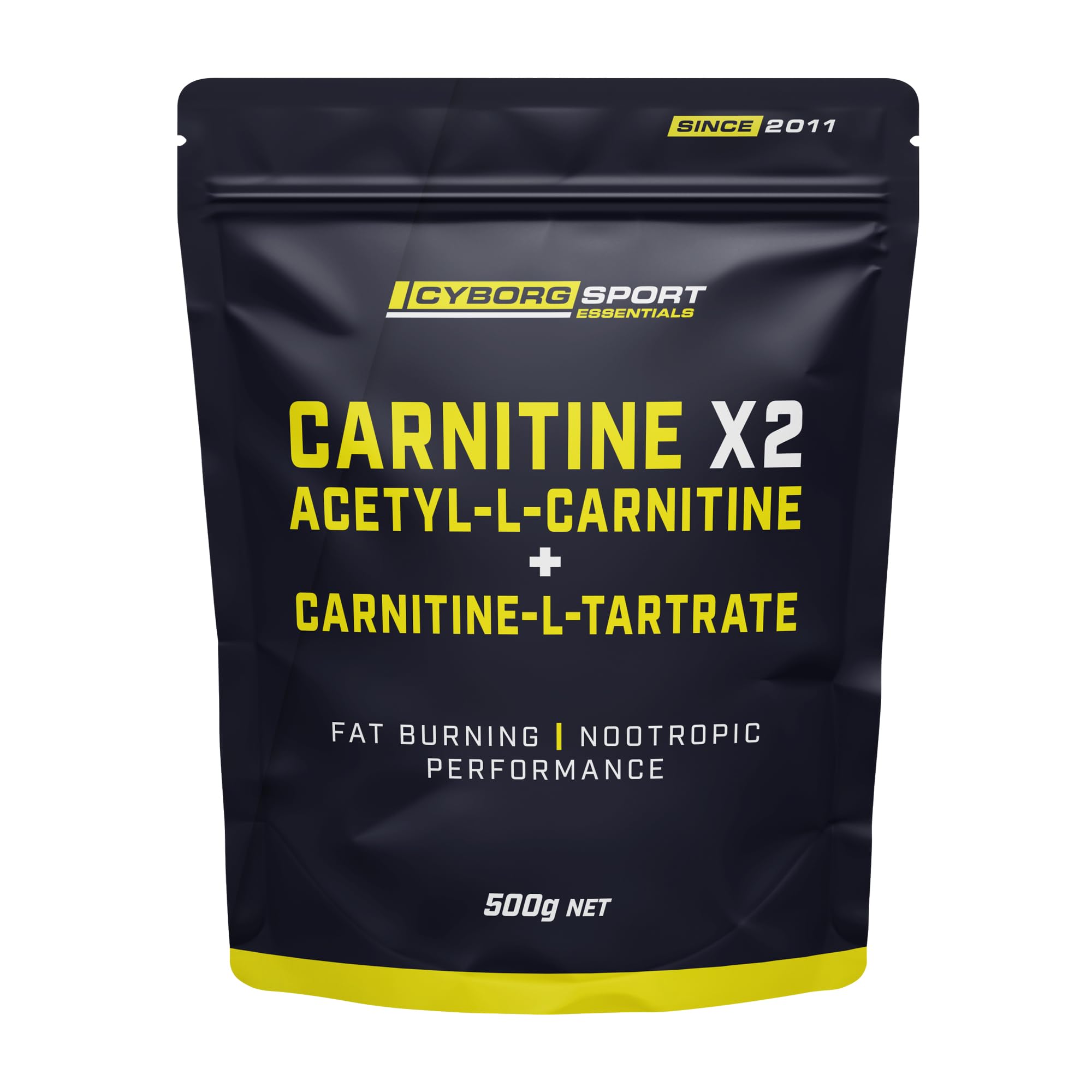 Carnitine X2 - Acetyl-L-Carnitine & Carnitine-L-Tartrate 500g & 1kg