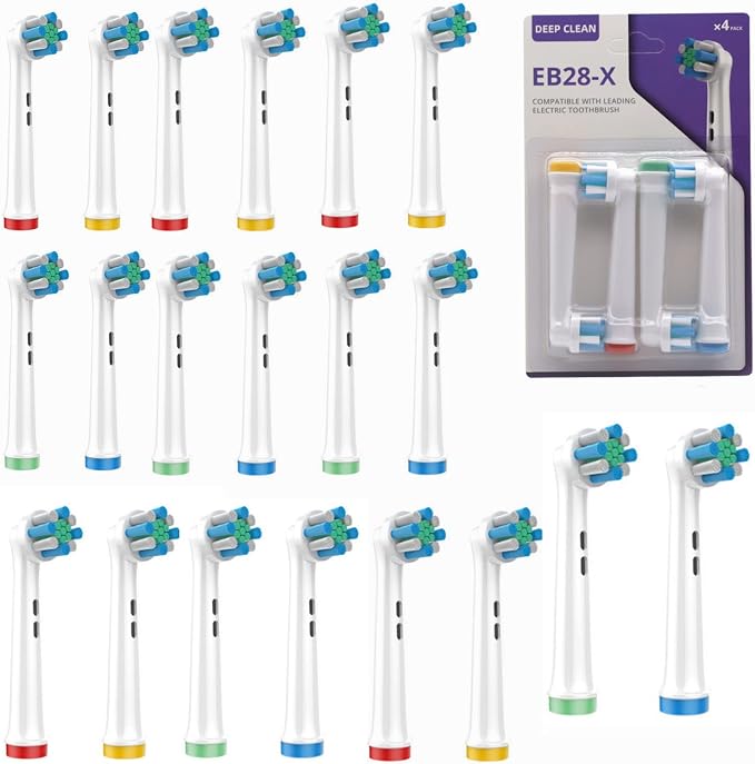 Replacement Toothbrush Heads Compatible With Oral-B Braun, 20 Count Professional Electric Toothbrush Heads Deep Cleaning Brush Heads For Oral B