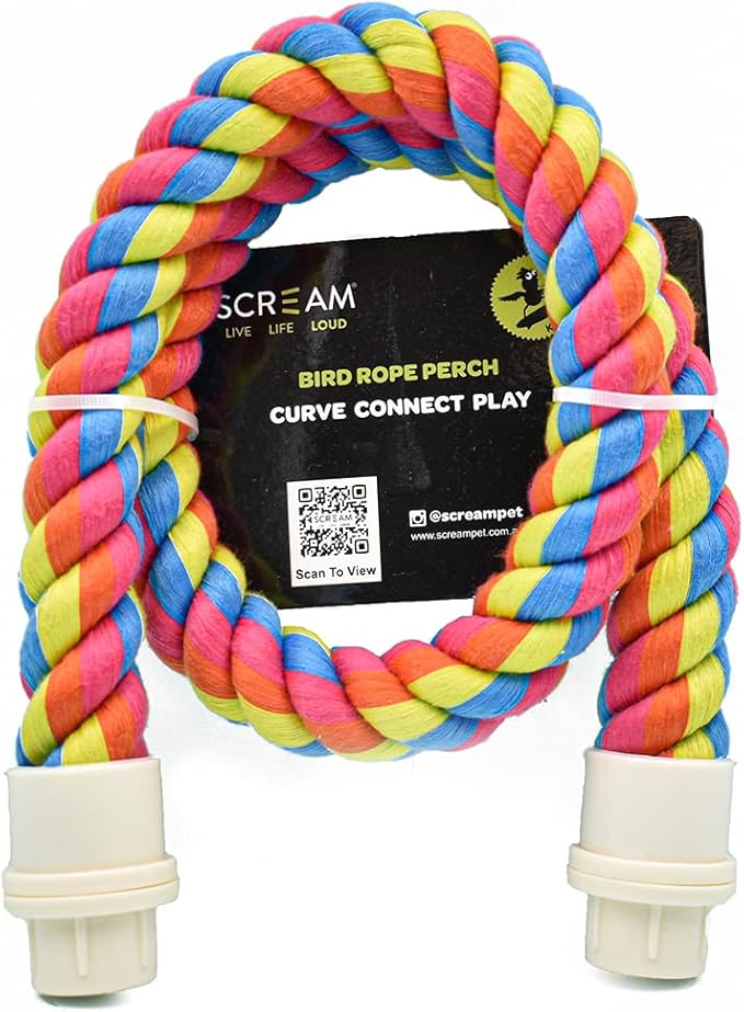 Scream Bird Rope Perch - Extra Large - AfterPay & zipPay Available