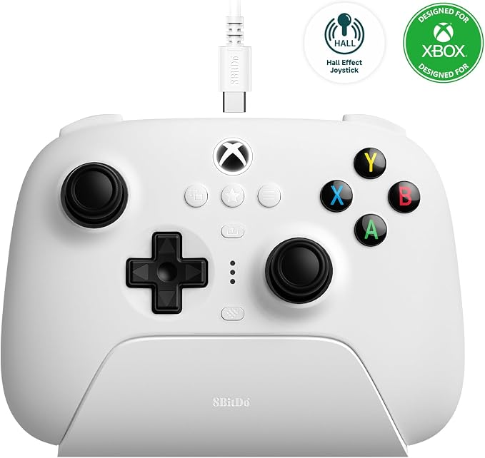 8BitDo Ultimate 3-mode Controller for Xbox, Hall Effect Triggers and Joysticks, Compatible with Xbox Series X|S, Xbox One, Windows, and Android - 