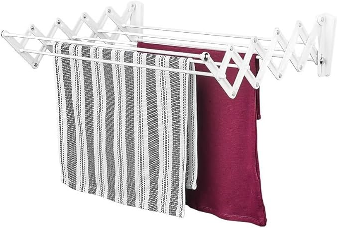 Polder Wall Mount Retractable Accordian Drying Rack