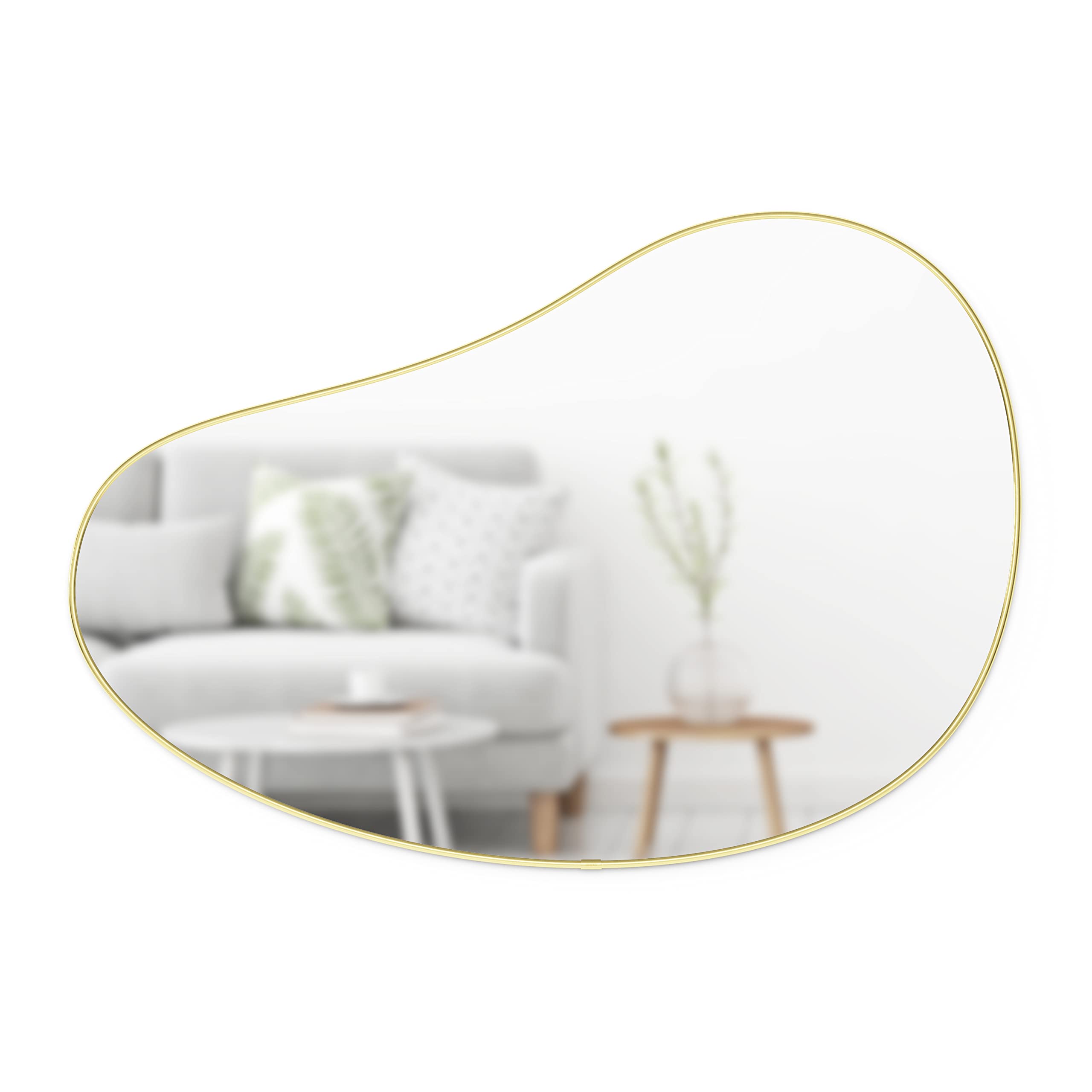 Umbra: Hubba Pebble Mirror - Brass