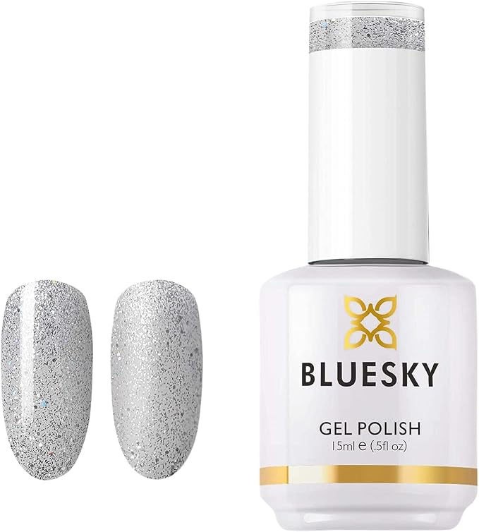 Bluesky 80573 Silver Glitter Explosion Gel Nail Polish 15ml