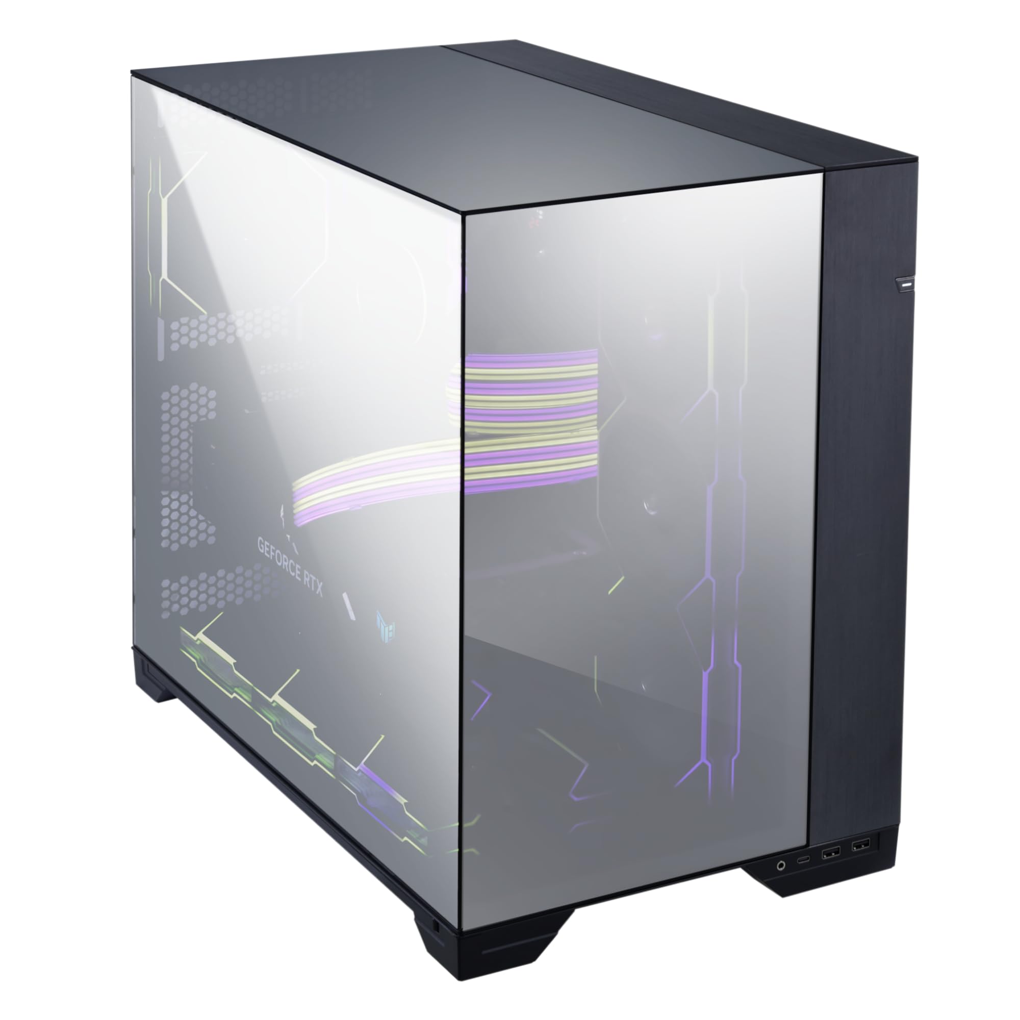 Lian Li O11 Chrome Version Vision Three Side Glass Panals PCMR Case, Black