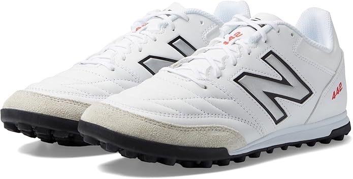 New Balance Unisex 442 V2 Team TF Soccer Shoes - White/Black (Size 11 Wide)