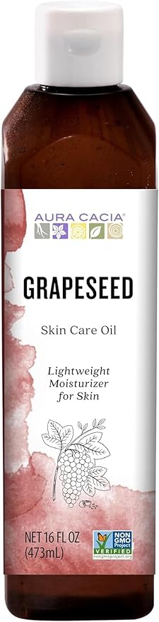 Aura Cacia Natural Skin Care Oil, Grapeseed - 16 fl oz bottle