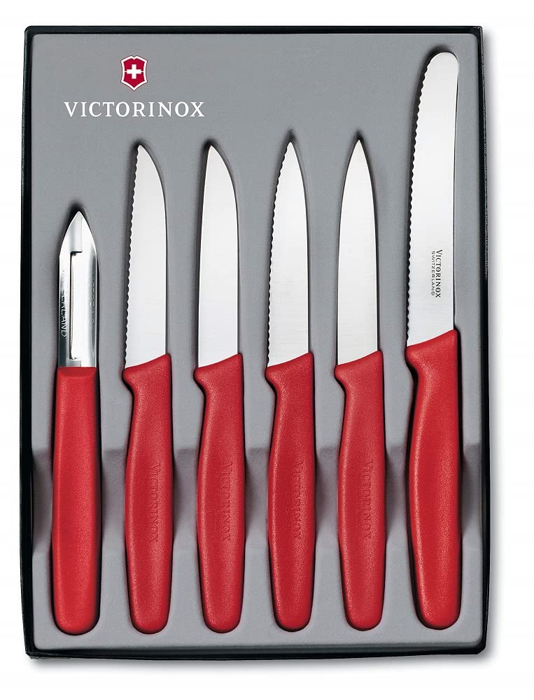 Victorinox 6 Piece Paring Knife Set (Red)
