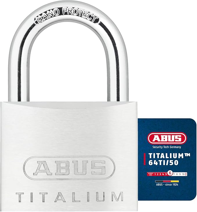 Abus Mechanical 64TI/50mm Titalium Padlock Carded