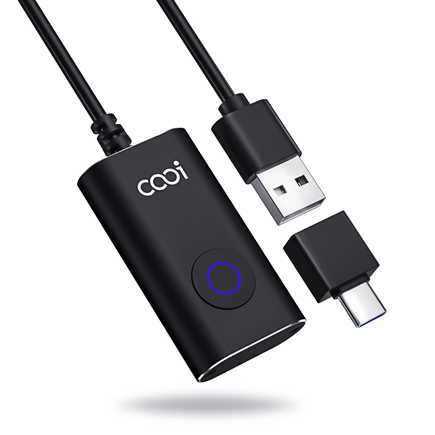 COOIDEA Mouse Jiggler Undetectable Metal USB Mouse Mover with Switch Button, Automatic Mouse Shaker with 3 Jiggle Modes, Mouse Simulator,