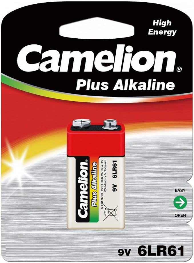 Alkaline Battery -9V -6LF22BP1 , Camelion