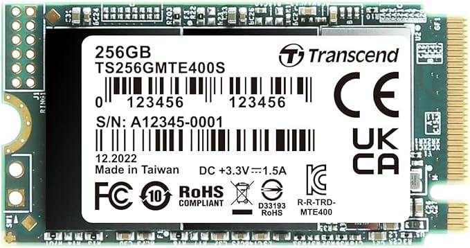 Transcend 256GB M.2 2242 PCIe Gen3x4 NVMe SSD