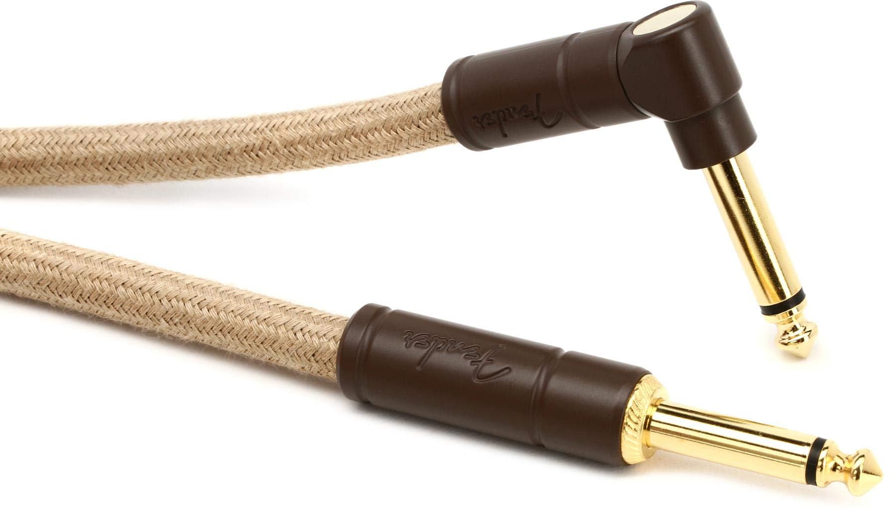Fender - 10' Angled Festival Instrument Cable - Pure Hemp - Natural