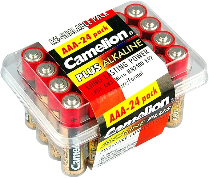 24pc Camelion Plus Alkaline AAA LR03 1.5V Battery
