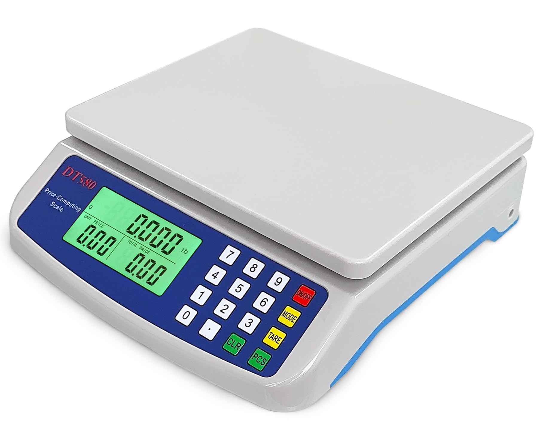 15kg x 1G Electronic Computing Scale, Mocco LCD Digital Commercial Food Produce Scales 33lb Capacity With Batteries For Meat Weighting Kitchen