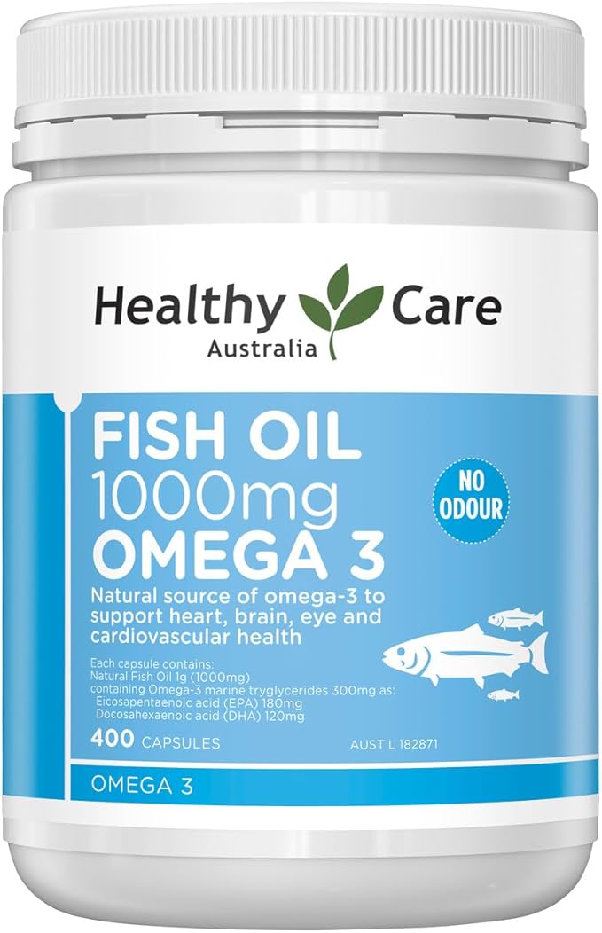 Healthy Care Fish Oil 1000mg Omega 3 400 Capsules