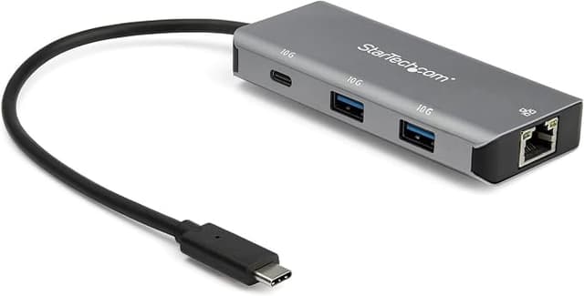 StarTech 3 Port USB-C Hub With LAN Port - 10Gbps 2x USB-A & 1x USB-C