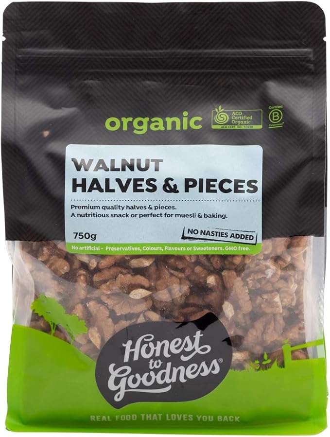 Honest to Goodness Organic Walnut Kernels, 750g