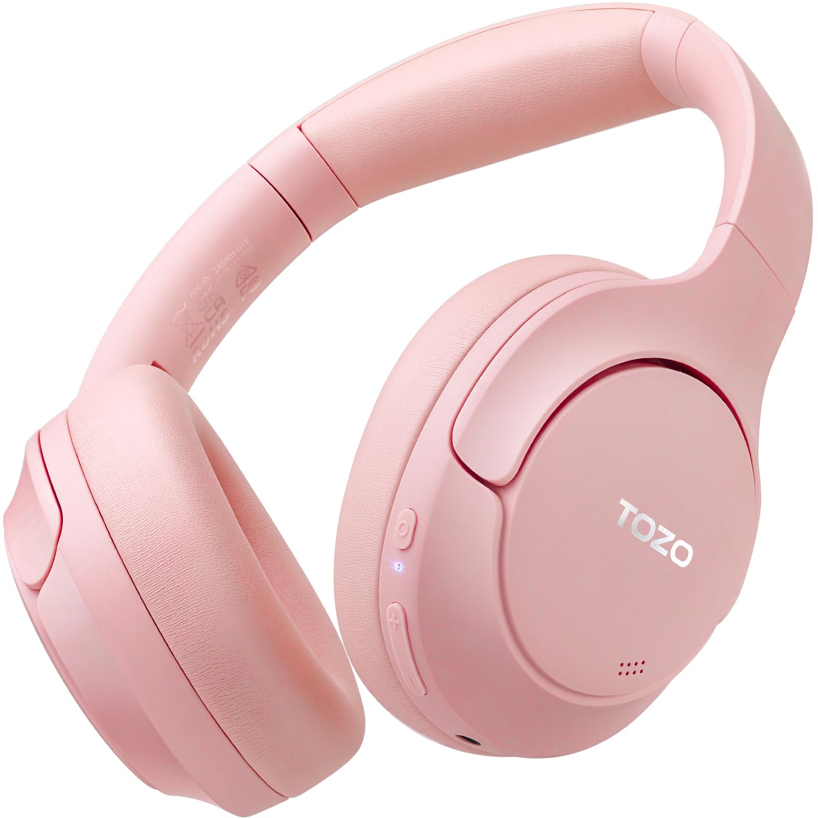 TOZO HT2 Hybrid Active Noise Cancelling Wireless Headphones, 60h Playtime Lossless Audio Over Ear Bluetooth Headphones, Hi-Res Audio Deep Bass