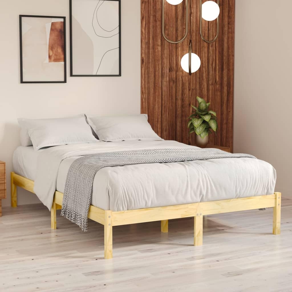 vidaXL Bed Frame Solid Wood 183×203 cm King Size