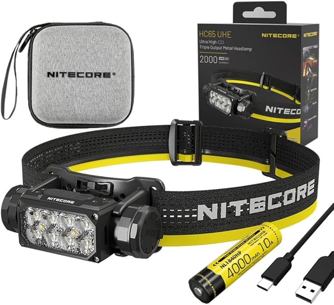 Nitecore HC65UHE 2000 Lumen USB-C Rechargeable