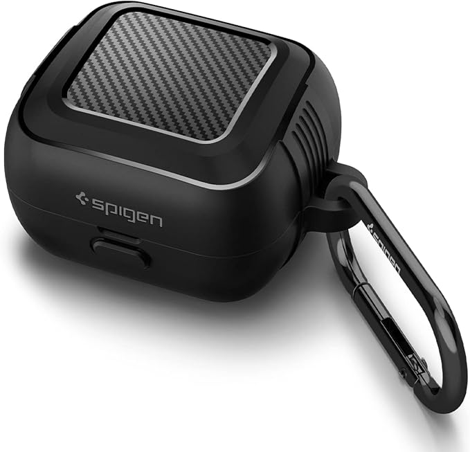 SPIGEN WF-1000XM5 Case, Genuine Rugged Armor Ultra Slim Soft TPU Cover For Sony - Black