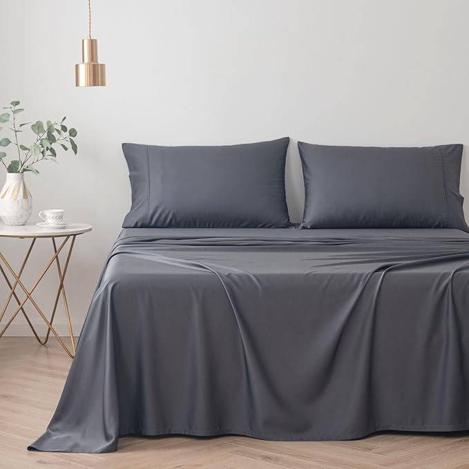 Copy of 100% Organic Bamboo Sheet Set, Charcoal / King