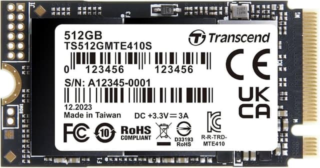 Transcend PCIe SSD 410s M.2 512 GB PCI Express 4.0 NVMe 3D NAND