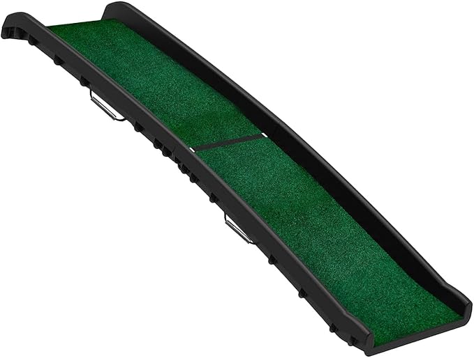 Furtastic Foldable Plastic Dog Ramp with Synthetic Grass