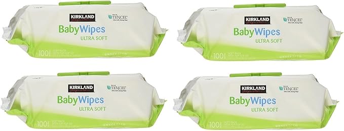 Kirkland Signature Tencel Baby Wipes Unscented 9 x 100 Wipes