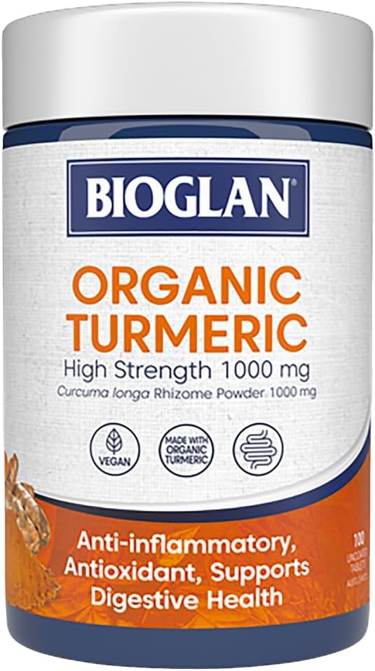 Bioglan Organic Turmeric 100 Tablets